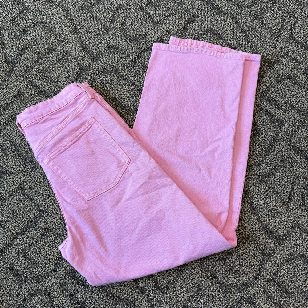 Old Navy Pink Wide Leg Jeans